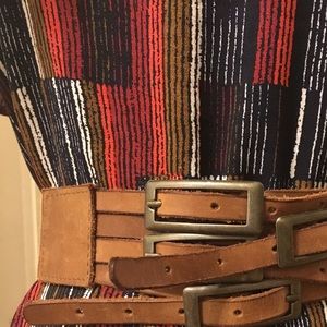 Anthropologie leather and elastic belt